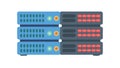 Modern Server Stack for Robust Data Center Infrastructure, vector design Generative AI Royalty Free Stock Photo