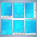 Modern set of brochures, magazine, flyer, booklet, cover or report in A4 size for your design . Vector Illustration Royalty Free Stock Photo