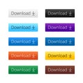 Modern set download buttons Royalty Free Stock Photo