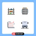 Modern Set of 4 Flat Icons and symbols such as buy, arrows, sale, database, business