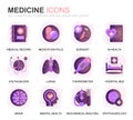 Modern Set Healthcare and Medicine Gradient Flat Icons for Website and Mobile Apps. Contains such Icons as Doctor Royalty Free Stock Photo