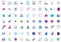 Modern set of large business flat icons Royalty Free Stock Photo