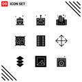 Modern Set of 9 Solid Glyphs and symbols such as drugs, image, mobile, picture, creative