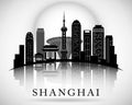 Modern Shanghai city skyline design. China Royalty Free Stock Photo