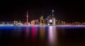 Modern shanghai skyline at night