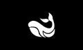 Modern shape fish mammal orca whale logo vector symbol icon design graphic illustration