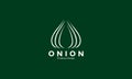 Modern shape fresh vegetables onion logo design vector icon symbol illustration