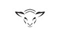 Modern shape lamb logo vector icon illustration design