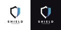 Modern shield security logo design Royalty Free Stock Photo