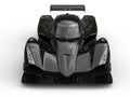 Modern shiny black super sports race car - top down front view Royalty Free Stock Photo