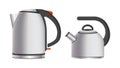 Modern Shiny Metal Teapots Electric and Simple