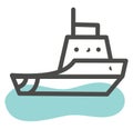 Modern ship, icon