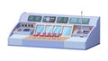 Modern Ship\'s Bridge Control Room Dashboard, vector design Generative AI Royalty Free Stock Photo
