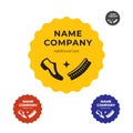 Modern Shoeshine and Shoeblacking Logo Identity Brand Symbol Icon Concept Set Template