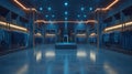 modern shopping interior design concept featuring empty dressing room with mirror and hangers displaying an array of
