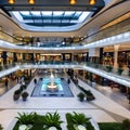 A modern shopping mall with a dynamic, atrium-style design that encourages social interactions4