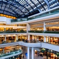 A modern shopping mall with a dynamic, atrium-style design that encourages social interactions2