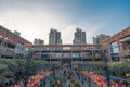 The modern shopping mall, Xiamen Haicang Alohai City Square, landscapes with city skyline during Christmas