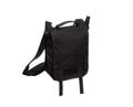 Modern shoulder bag isolate on a white background. Men`s modern black tactical bag