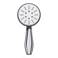 modern shower head cartoon vector illustration