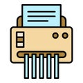 Modern shredder icon color outline vector Royalty Free Stock Photo