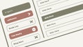Modern Sidebar Navigation Menu Buttons, vector design Generative AI Royalty Free Stock Photo
