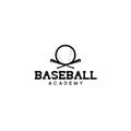 Modern silhouette BASEBALL academy logo design