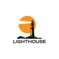 Modern Silhouette Lighthouse icon Royalty Free Stock Photo