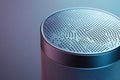 Modern Silver Bluetooth Speaker Detail Royalty Free Stock Photo