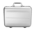 Modern silver briefcase (clipping path)