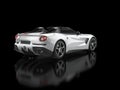 Modern silver cabriolet sports car - rear view Royalty Free Stock Photo