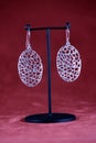 Modern silver earring