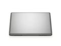Modern silver laptop with sleek design and ventilation system Royalty Free Stock Photo