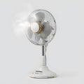 Modern Silver Oscillating Pedestal Fan with Multi-Speed Control Royalty Free Stock Photo