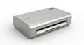 Modern silver scanner on a white background, perfect for office use Royalty Free Stock Photo