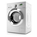 Modern silver washing machine