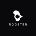 Modern simple and abstract rooster head logo icon vector