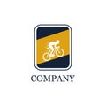 Modern simple bicycle logo vector