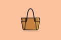 Modern Simple Blue Woman Purse vector illustration. Beauty fashion objects icon concept. Girls fashion handbag vector design