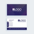 Modern simple business card set dark blue template or visiting card Royalty Free Stock Photo