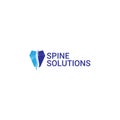 Modern Simple Colorful SPINE SOLUTIONS logo design