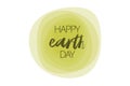 Modern, simple, cool graphic design of saying `Happy Earth Day`