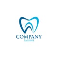 Modern and simple denta logo template design Royalty Free Stock Photo