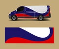 Modern simple design for van graphics vinyl wrap template vector