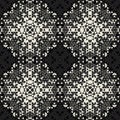 Modern simple geometric seamless pattern background with triangles shapes - black, white. Abstract and elegant fashion design text Royalty Free Stock Photo