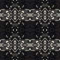 Modern simple geometric seamless pattern background with triangles shapes - black, white. Abstract and elegant fashion design text Royalty Free Stock Photo