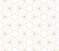 Modern simple geometric vector seamless pattern gold line texture on white background. Light abstract wallpaper, bright