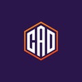 Modern and simple initial letters CAD monogram logo vector icon for company or sports team Royalty Free Stock Photo
