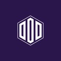 Modern and simple initial letters OOO monogram logo vector icon for company or sports team Royalty Free Stock Photo