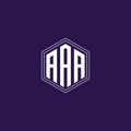 Modern and simple initial lettersAAA monogram logo vector icon for company or sports team Royalty Free Stock Photo